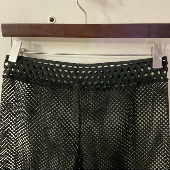 SHEIN Black Mesh Screen Fishnet Beach Swim Coverup Dancewear Mermaid Balletcore - Picture 3 of 6